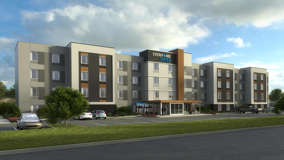 Artist's rendering of Everhome Suites hotel