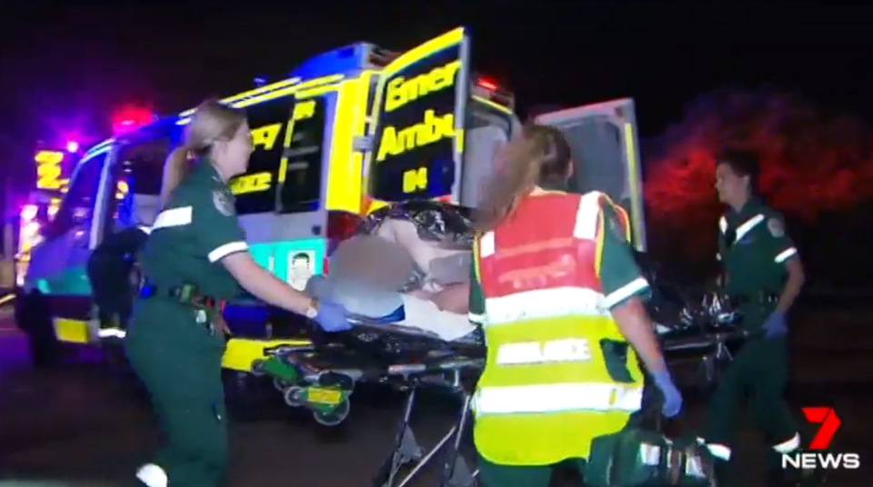 Ambulance officers took the man to Royal Adelaide Hospital. Surce: 7 News
