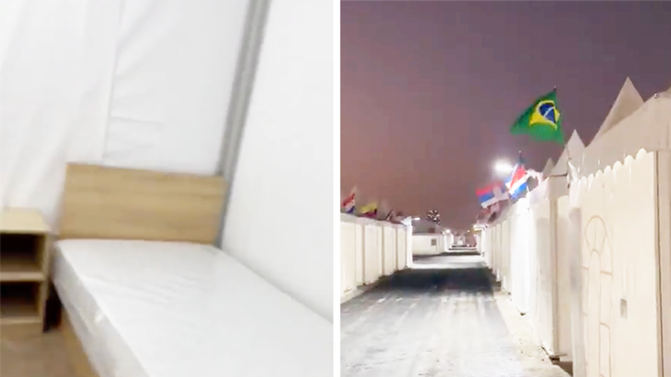 A video allegedly of Qatar World Cup accommodation.