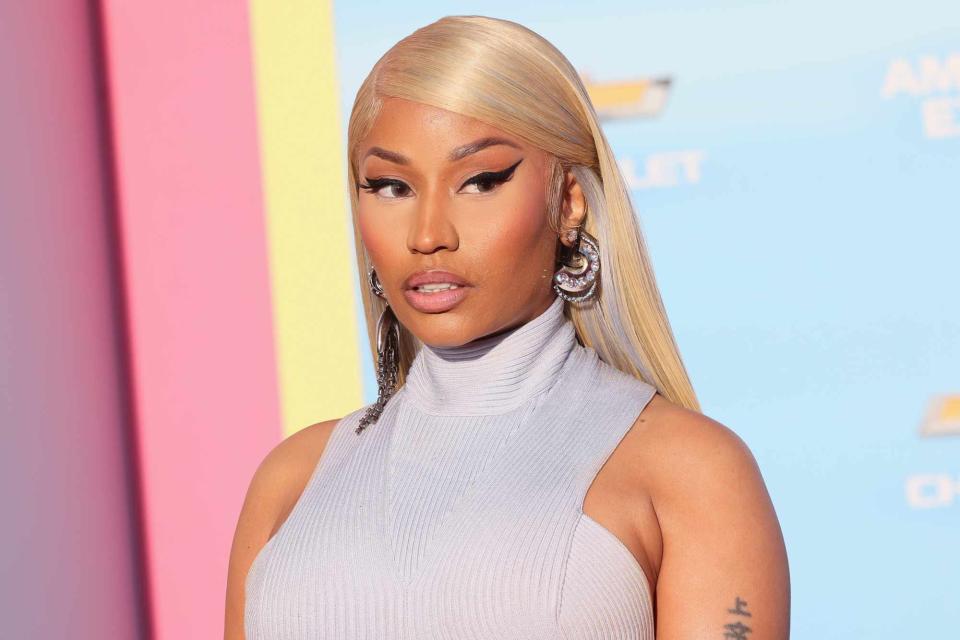 <p>Rodin Eckenroth/WireImage</p> Nicki Minaj at the Barbie premiere in Los Angeles on July 9, 2023