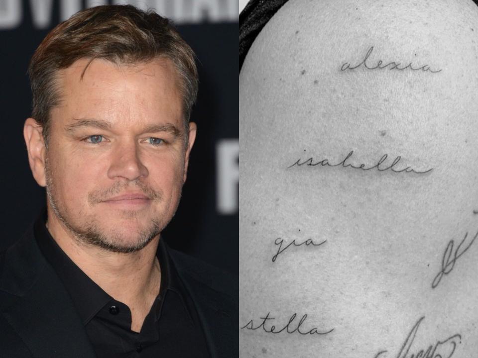 Matt Damon tattoo