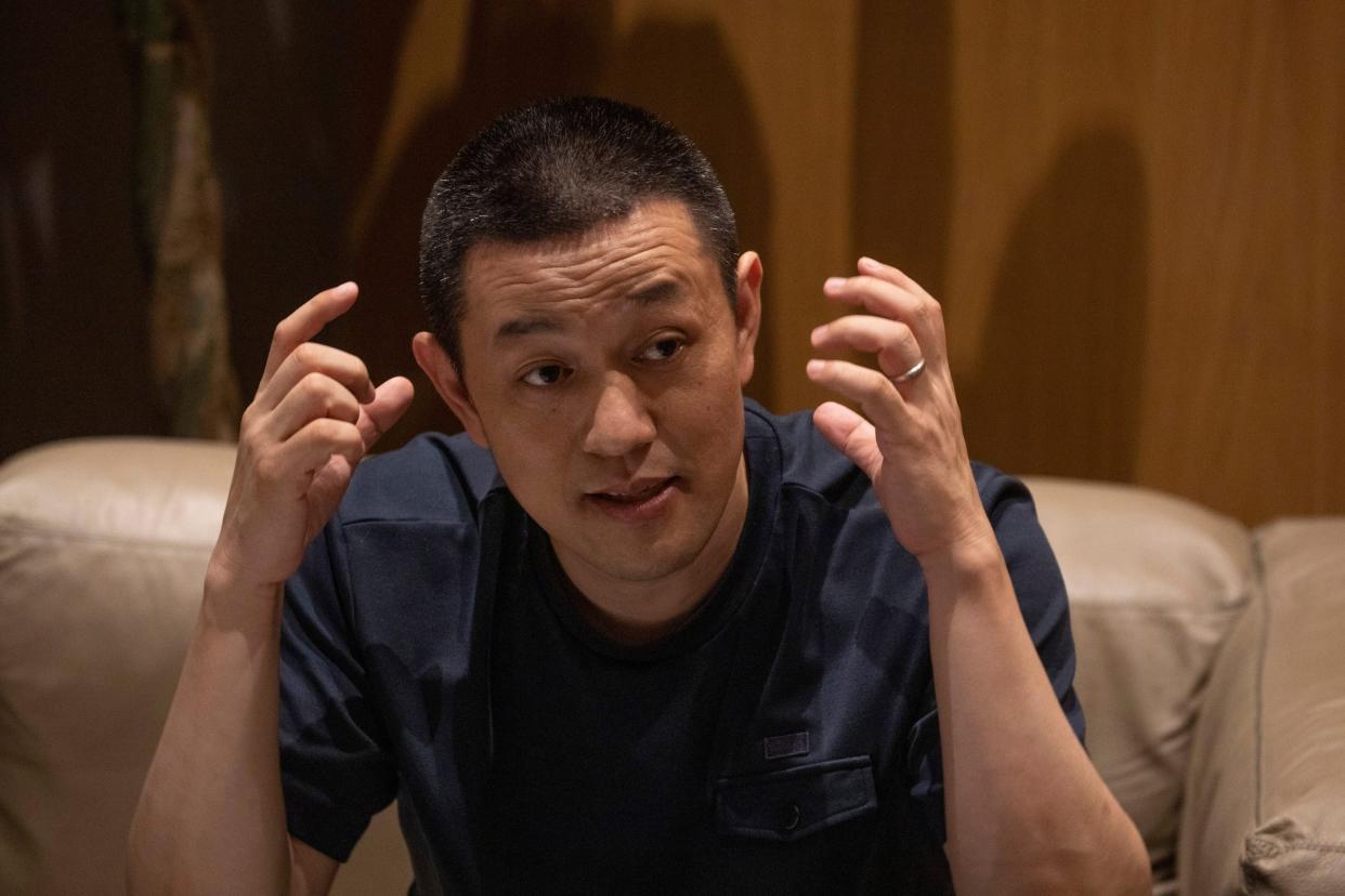 Mandatory Credit: Photo by Ng Han Guan/AP/Shutterstock (10750072f)Chairman William Li speaks during an event at the company flagship store in Beijing on .