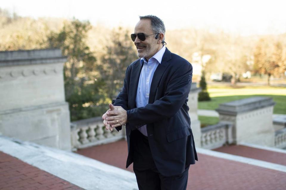 Former Gov. Matt Bevin at the state Capitol on Friday.