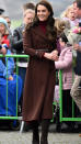 <p> With walkabouts aplenty, Kate Middleton knows a thing or two about how to pick winter coats. Opting for a belted custom Hobbs coat, The Princess of Wales keeps her winter silhouette looking sleek rather than bulky, while matching brown boots and complementary berry hues underneath create a timeless elegance. </p>