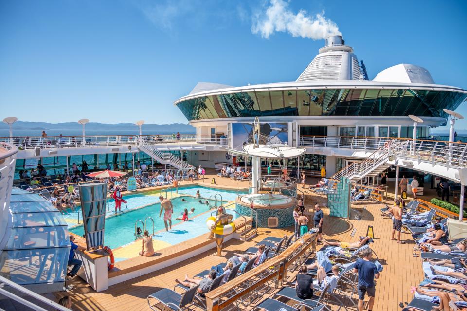 The pool deck on the Serenade of the Seas. (File photo)