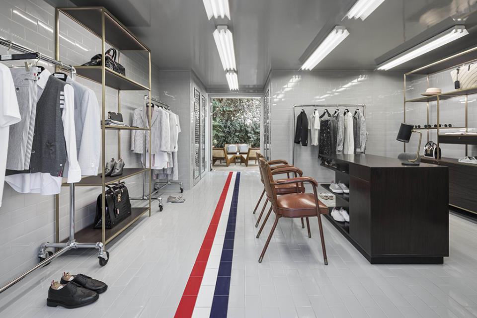 Inside Thom Browne’s new Saint-Tropez store. - Credit: Courtesy of Thom Browne