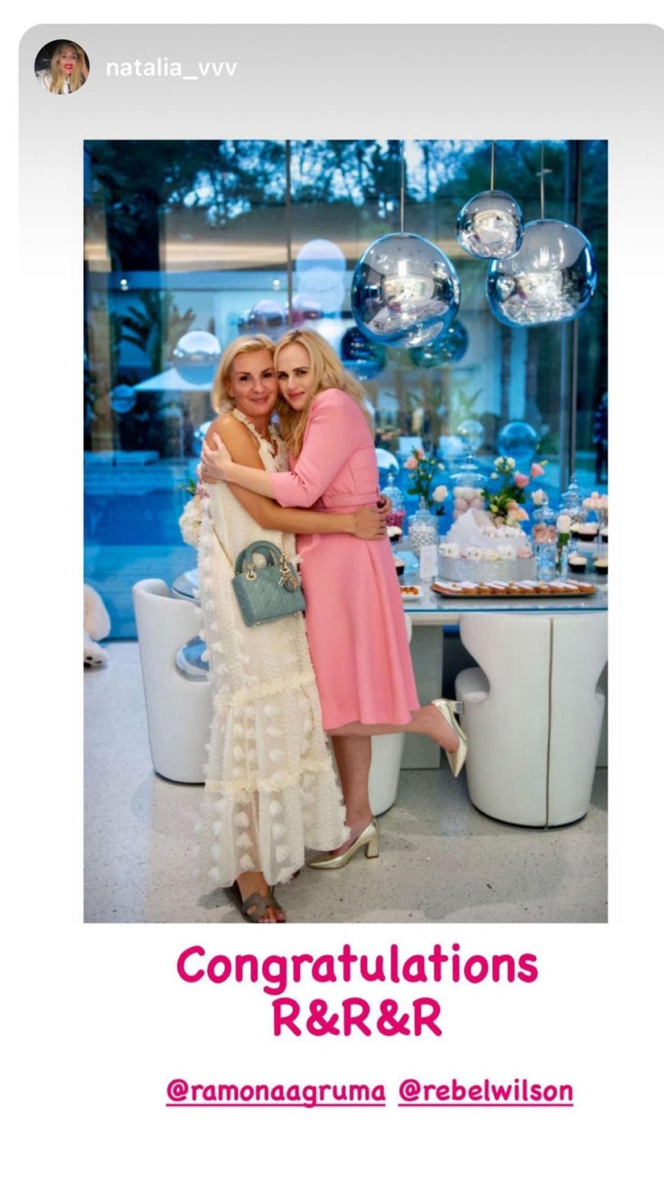 Another shot showed Rebel Wilson embracing girlfriend Ramona Agruma (Rebel Wilson Instagram)