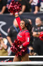 <p>Olympic gold medalist and honorary Texans Cheerleader Simone Biles enters the field before the football game between the San Francisco 49ers and the Houston Texans on December 10, 2017 at NRG Stadium in Houston, Texas. (Photo by Daniel Dunn/Icon Sportswire via Getty Images) </p>