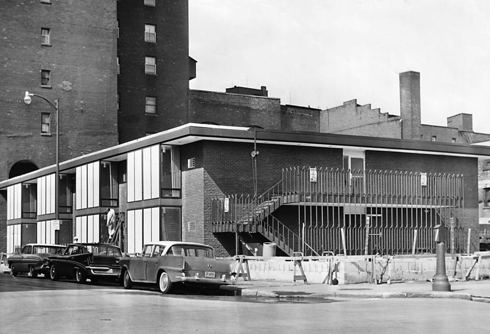 There once was a two-story Motel Utica -- torn down years ago -- on the southwest corner of Oriskany Street West and Seneca Street in downtown Utica, attached to Hotel Utica (today Doubletree by Hilton). It had 50 rooms and an underground parking garage for 50 vehicles.