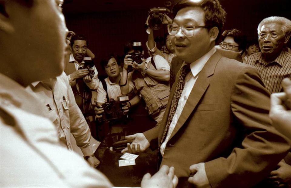 前立委朱高正，攝於1989年。(資料照片)