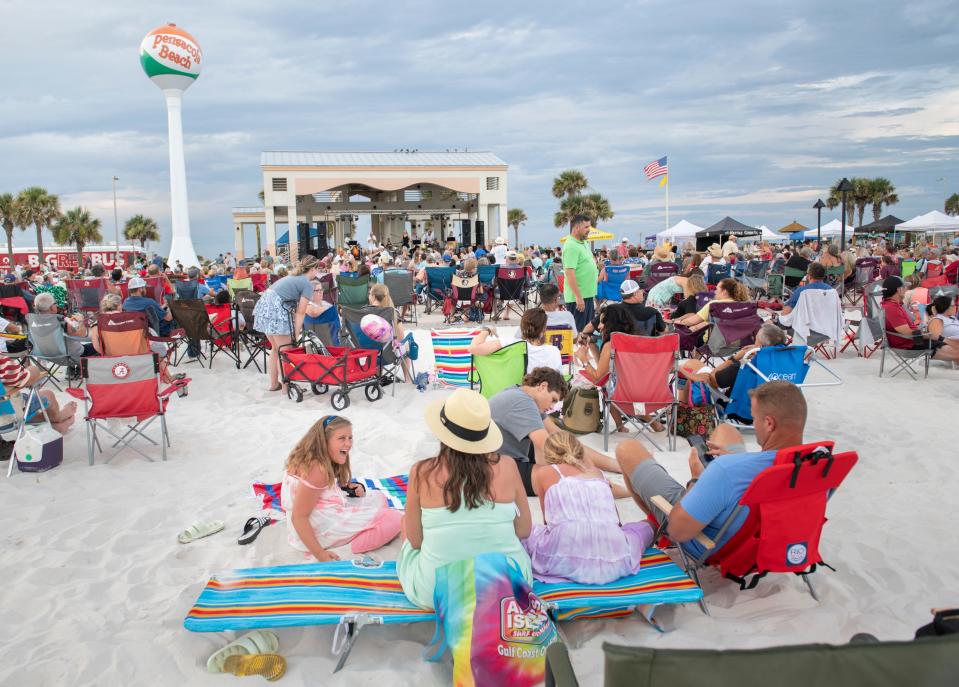 The crowd enjoys a past Bands on the Beach.