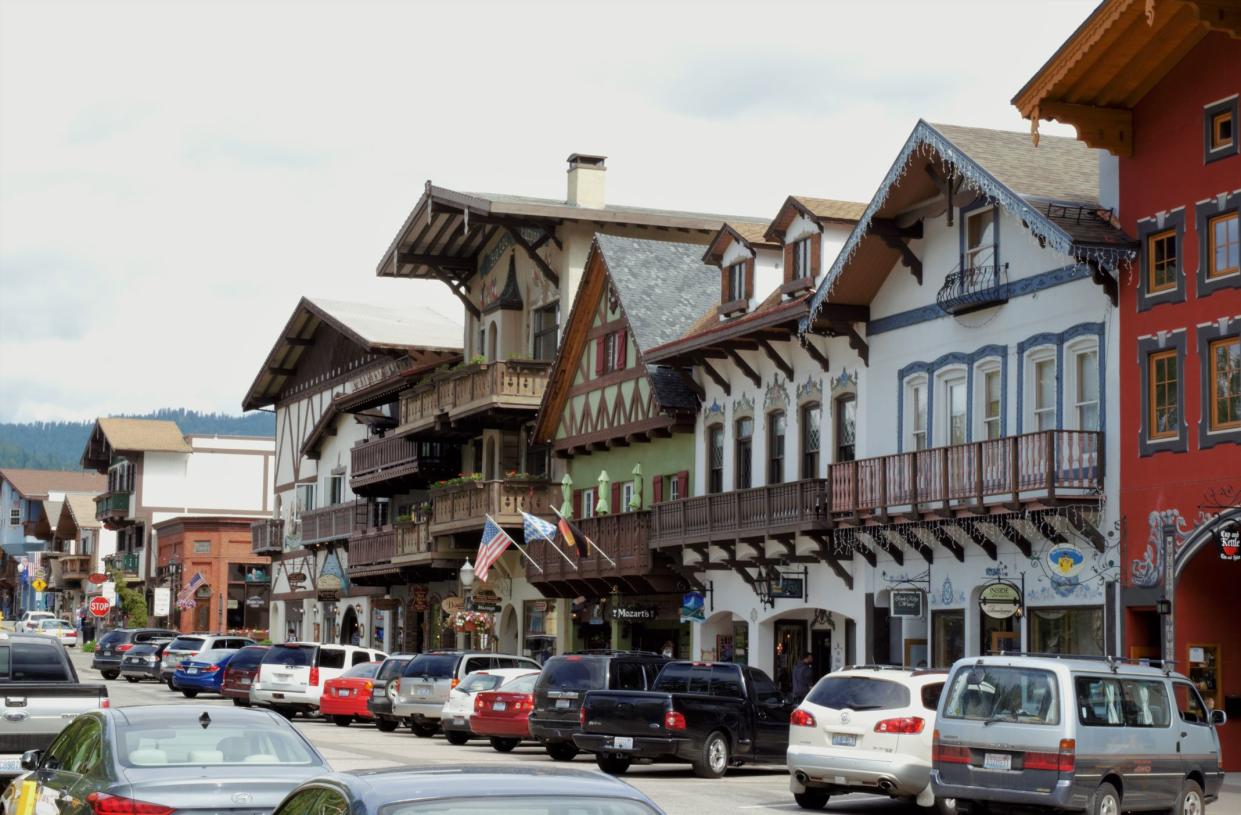 Enjoy the view of downtown Leavenworth in Washington State.