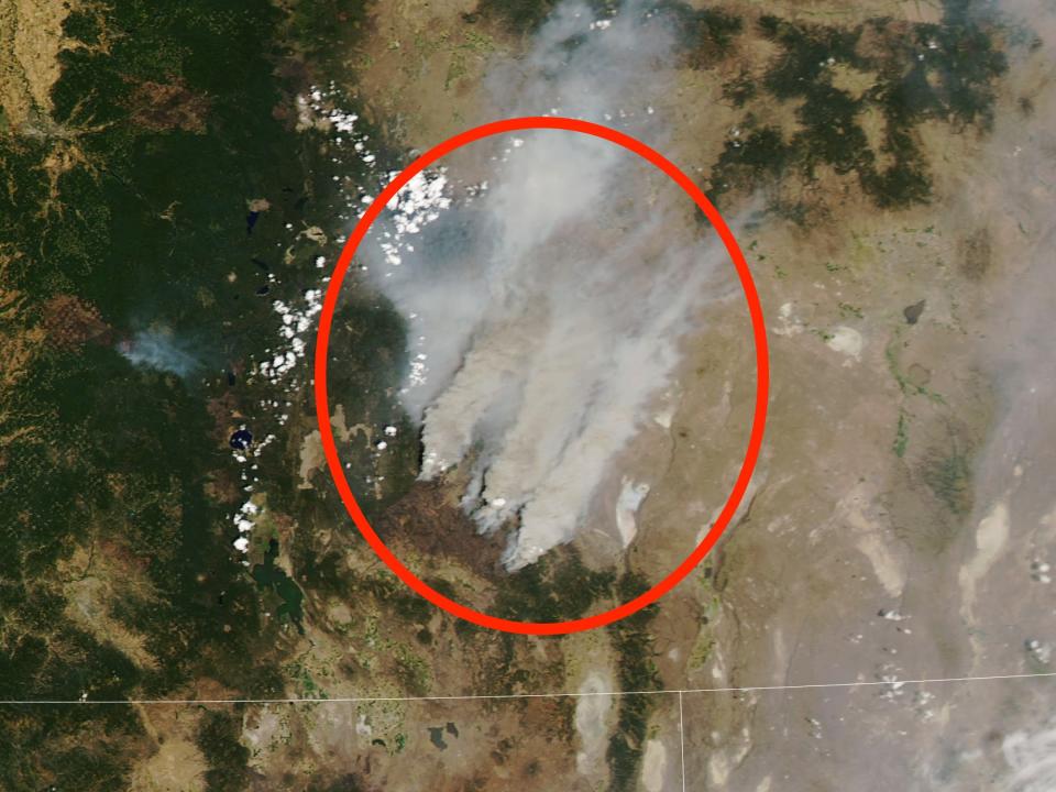 Bootleg fire satellite image July 18 2021 from NASA