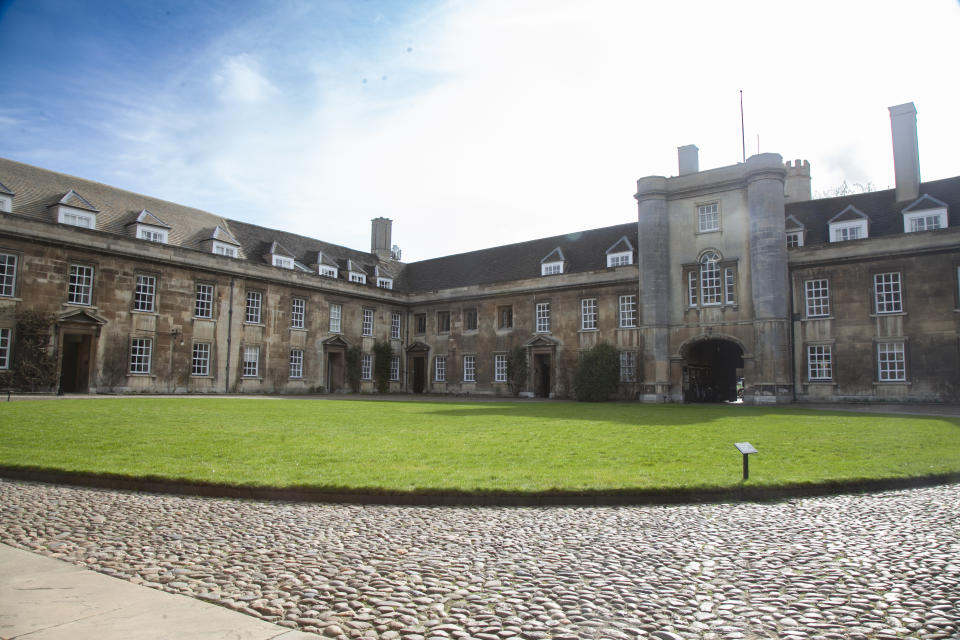 The wall paintings were found in a roof space in  First Court, which is the oldest part of Christ's College Cambridge. (Graham CopeKoga/ PA)