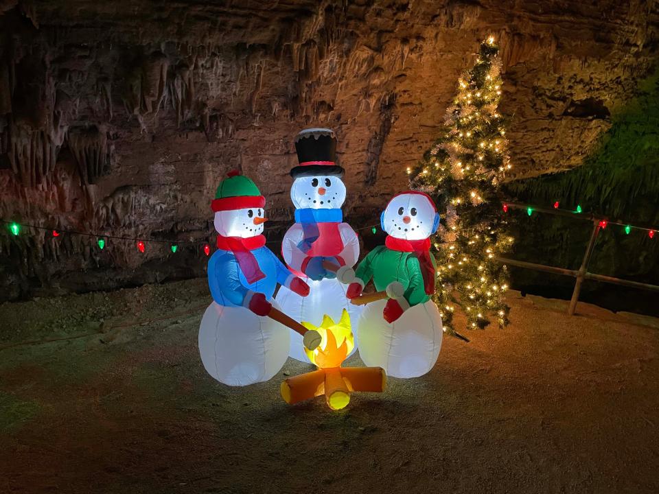 Every open space features a charming Christmas vignette at Christmas in the Cave in the Historical Cherokee Caverns Sunday, Dec. 4, 2022
