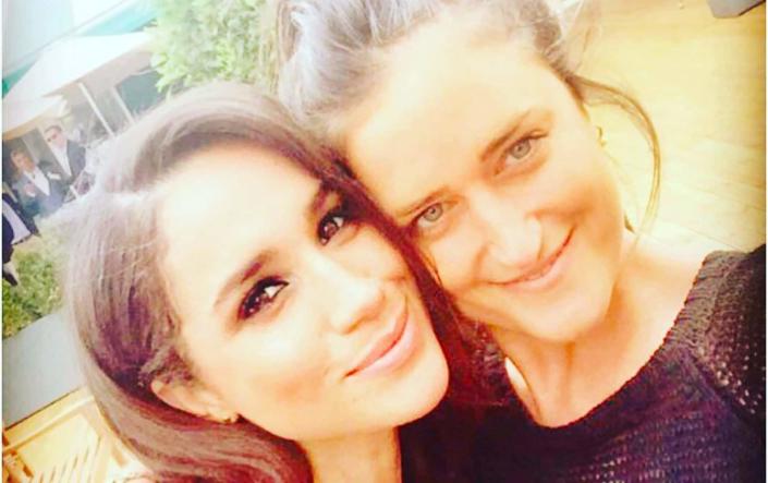 Meghan Markle with Violet von Westenholz who reportedly decided the Prince would be a perfect fit for the American actress