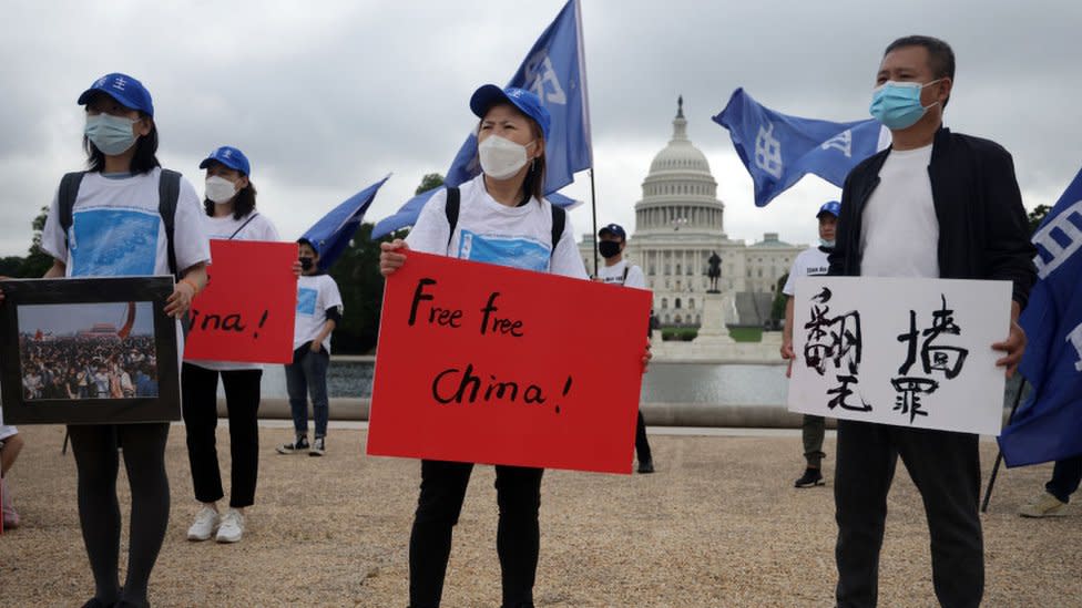 Disidentes chinos en EE.UU. conmemoran el 32º aniversario de las protestas en la plaza de Tiananmen