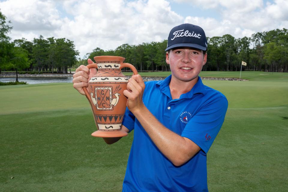 Luke Colton, winner of The Terra Cotta Invitational on Sunday April 21, 2024 at the Naples National Golf Club.