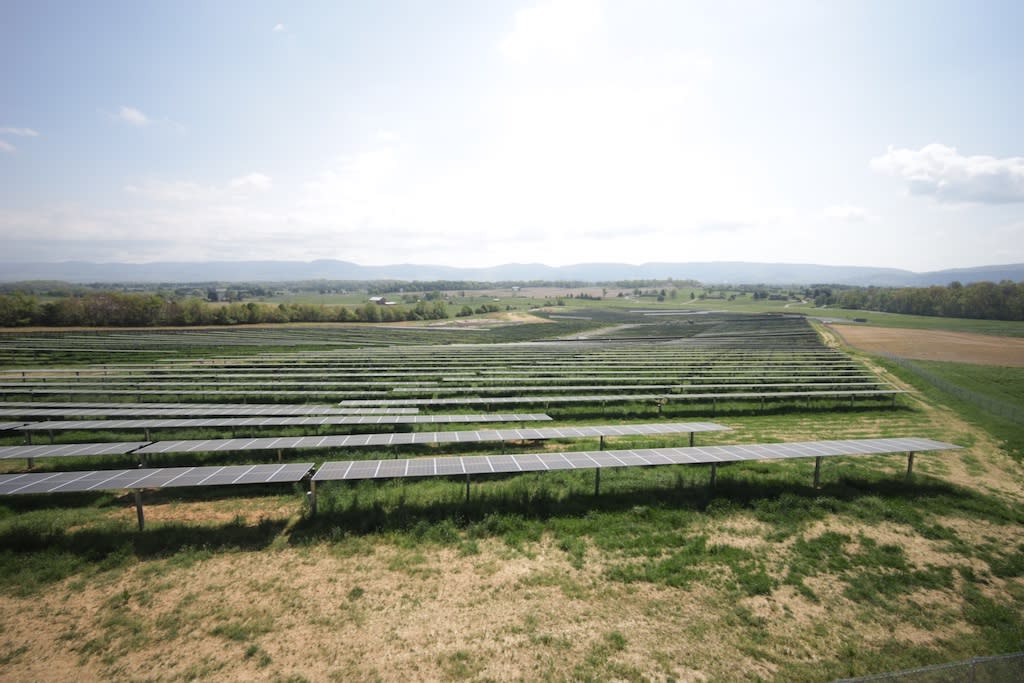 A community solar project in Virginia.