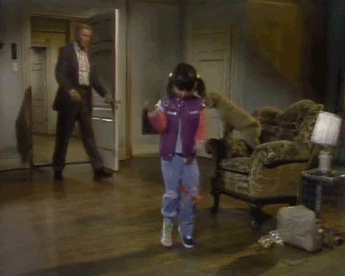 Punky Brewster dancing in the first episode of Season 1.