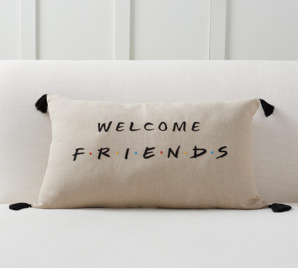 welcome friends pillow