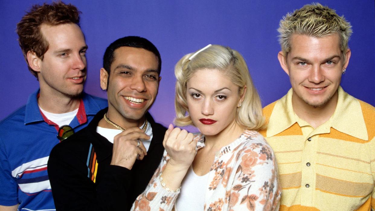 Mandatory Credit: Photo by Pat Pope/Shutterstock (269793g)Tom Dumont, Tony Kanal, Gwen Stefani and Adrian Young.