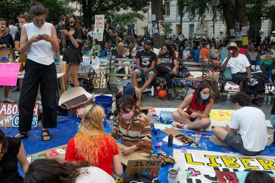 city hall protest nyc