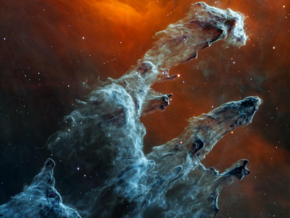 New Infrared Photos Of The Pillars Of Creation From The James Webb Telescope Reveal Star 5476