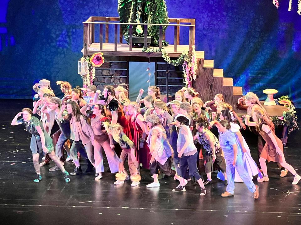 A cast of more than 50 St. Paul Catholic School students performed last week in "Peter Pan Jr." at Canton Palace Theatre.