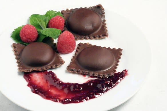 chocolate ravioli