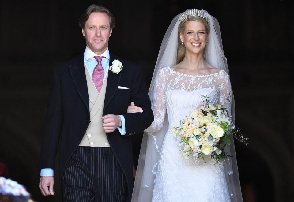 Lady Gabriella Windsor and Thomas Kingston on their wedding day (Getty Images)