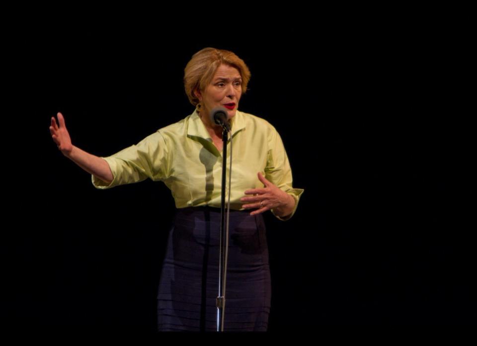 Jenny Allen performs at The Moth's Royce Hall UCLA show on March 1, 2012.    <em>Photo: Eli Goldstein</em>