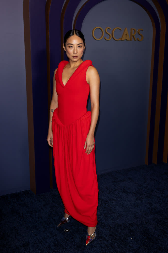 Greta Lee in Bottega Veneta