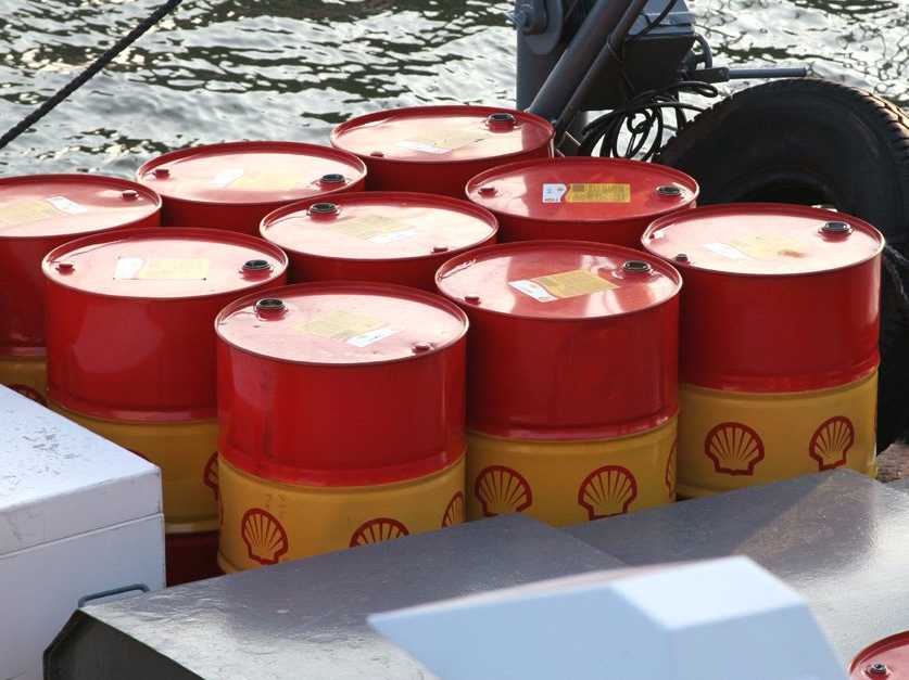 shell oil barrels