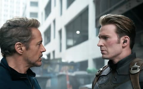 Robert Downey Jr and Chris Evans in Avengers: Endgame - Credit: marvel