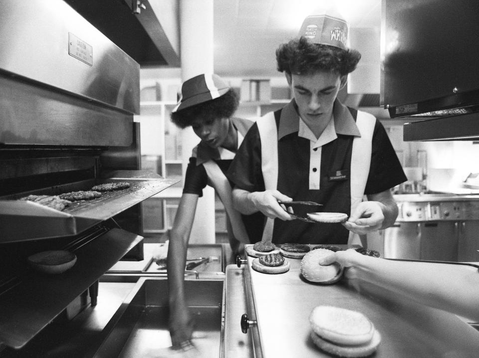 Burger King employees in 1982