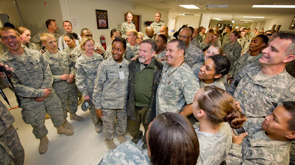 The documentary "Robin's Wish" examines Robin Williams' final days and his penchant for having heartfelt chats with people, including soldiers overseas.