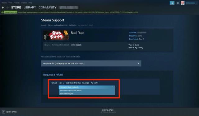 How to Refund a Game on Steam