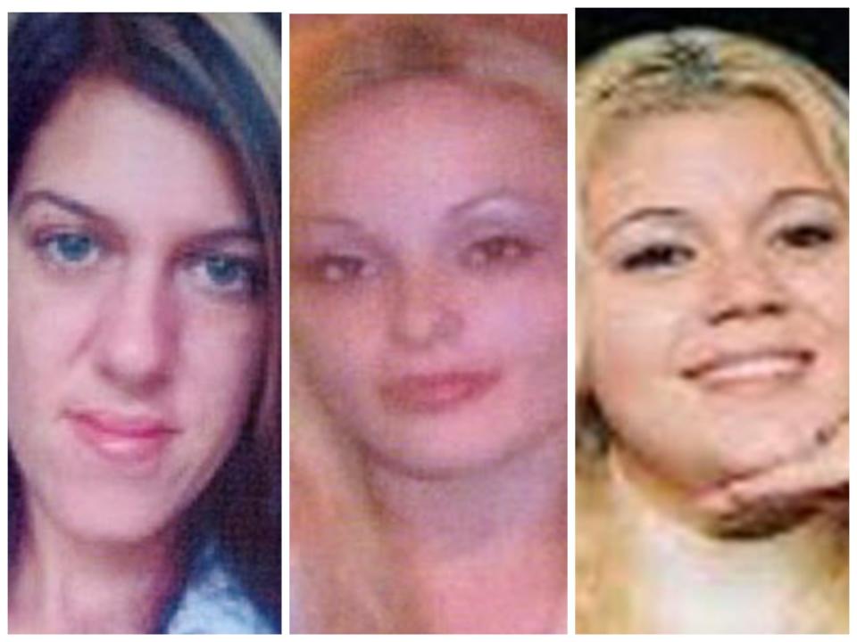 Gilgo Beach victims Amber Costello, 27, left, Melissa Barthelemy, 24, center, and Megan Waterman, 22, right.
