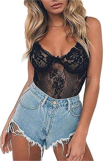 For when you don't want those damn panty lines but still want the bodysuit look.<br /><br /><strong>Promising review:</strong> "My usual size fit perfectly. The material is super stretchy and very comfortable, I&rsquo;d pick this lingerie over my Victoria&rsquo;s Secret lingerie any day!" &mdash;<a href="https://www.amazon.com/gp/customer-reviews/RXKK4ZJ16U5JL" target="_blank" rel="noopener noreferrer">T.S.</a><br /><br /><strong>Get it from Amazon for <a href="https://www.amazon.com/dp/B076HPMPRY" target="_blank" rel="noopener noreferrer">$13.99</a> (available in nine colors, and sizes S&ndash;4XL).</strong>