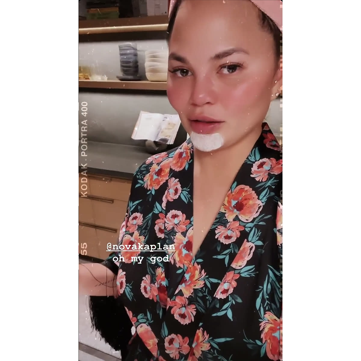 chrissy-teigen-silky-robe-instagram