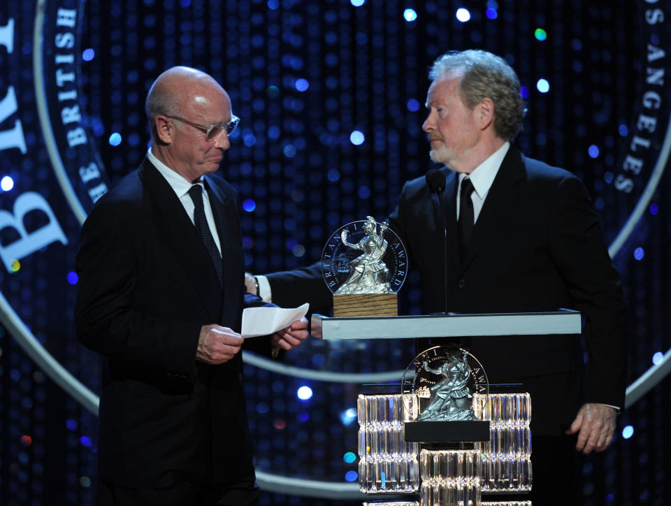 Tony Scott and Ridley Scott at the 2010 Britannia Awards(Photo by Frazer Harrison/Getty Images For BAFTA Los Angeles)