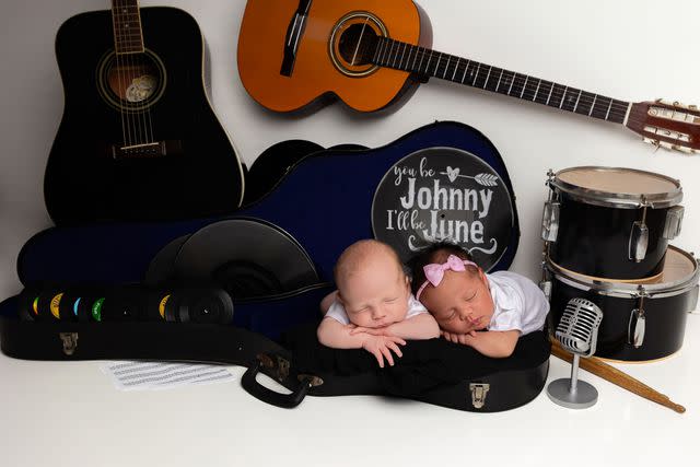<p>Chantel Miller Photography</p> Baby Johnny Cash (left), June Carter
