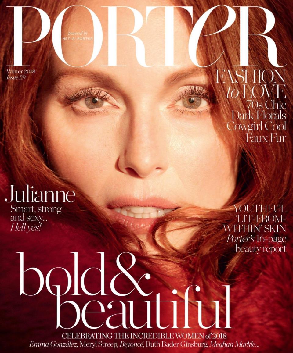 Cover star: Julianne Moore on the cover of PORTER