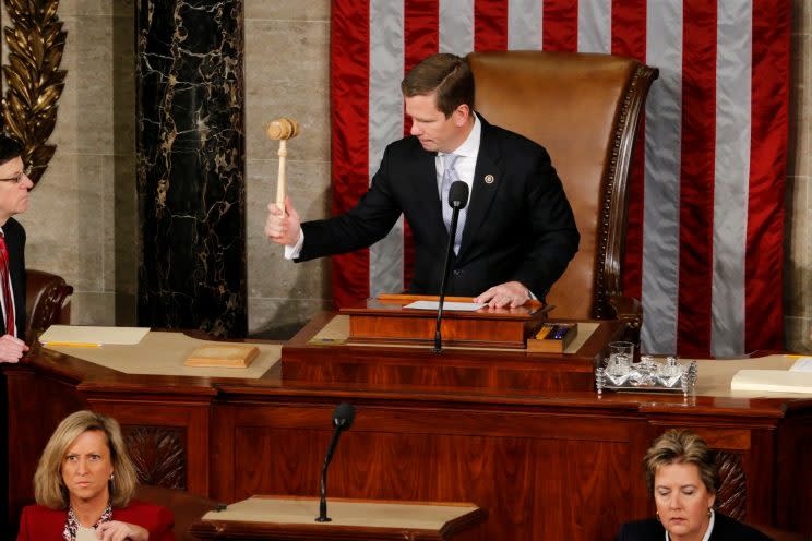 Rep. Bob Dold, R-Ill., gavels closed the 144th Congress. (Photo: Reuters/Jonathan Ernst)