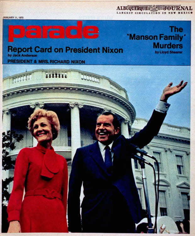 <p>Former President Richard Nixon and wife, Pat, appeared on the cover of our Jan. 11, 1970, issue that featured details of his first year in office.</p>