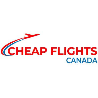 Logo of Cheap Flights Canada featuring a stylized red and blue airplane taking off above the bold red text 'CHEAP FLIGHTS' with 'CANADA' in blue text to the lower right. The design emphasizes affordable air travel services in Canada from cheapflightscanada.ca. (CNW Group/Cheap Flights Canada)