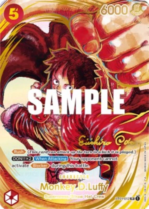 Monkey.D.Luffy (ST01-012) Signed Anniversary Reprint Alt Art<p>One Piece, Eiichiro Oda, Shonen Jump, Shueisha, Bandai Namco</p>