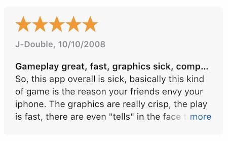 Texas Hold'em App Store reviews