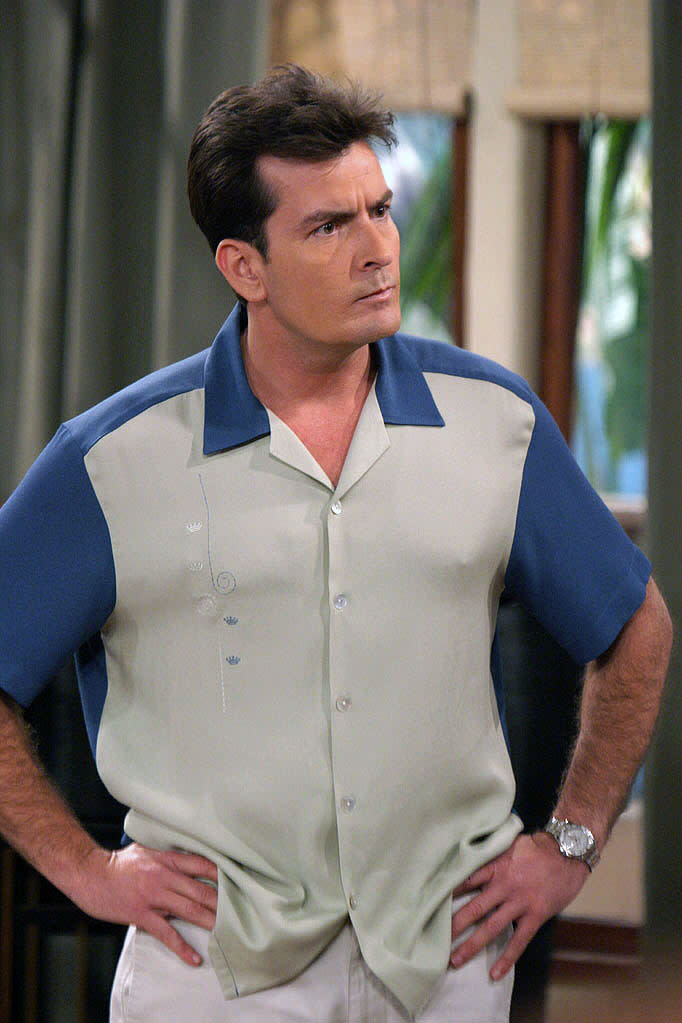 Charlie Sheen in Bowling Shirts